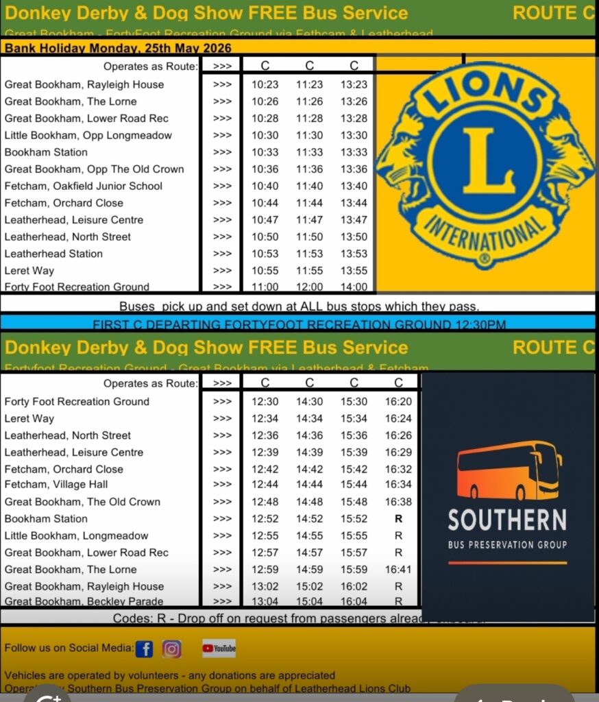 Bus timetable Route C